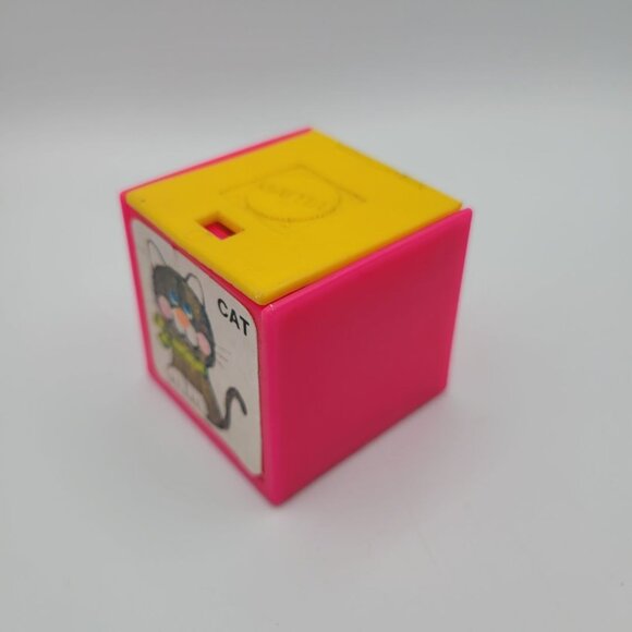 1972 Mattel Alphabet Pop Up Block Toy Plastic Vintage Letter C Cat Learn School - Picture 4 of 6